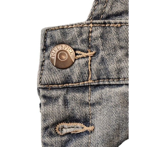 Blue Spice Distressed denim overalls Size 7 - Picture 7 of 16
